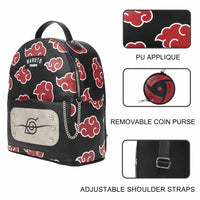 Bioworld NARUTO SHIPPUDEN CLOUD MINI BACKPACK & SHARINGAN COIN PURSE