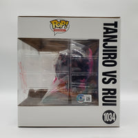 Funko Pop! Moment Demon Slayer Tanjiro vs. Rui #1034 Signed by Zach Aguilar PSA Certified