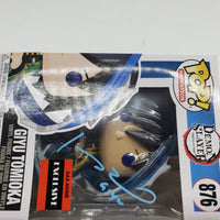 Funko Pop! Animation Demon Slayer AAA Anime Exclusive Giyu Tomioka #876 Signed by Johnny Yong Bosch JSA Certified