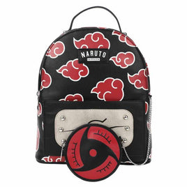 Bioworld NARUTO SHIPPUDEN CLOUD MINI BACKPACK & SHARINGAN COIN PURSE