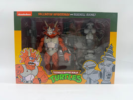NECA Teenage Mutant Ninja Turtles Triceraton Infantryman and Roadkill Rodney Action Figure 2-Pack