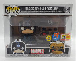 Funko Pop! Marvel: Inhumans 2018 SDCC PX Previews Exclusive Black Bolt & Lockjaw 2-Pack