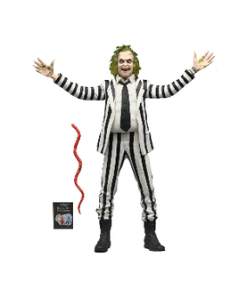 NECA BEETLEJUICE (1988) - BLACK AND WHITE STRIPED SUIT BEETLEJUICE 7" SCALE ACTION FIGURE