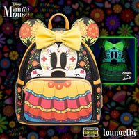 Loungefly Minnie Mouse Dia de los Muertos Sugar Skull Mini-Backpack - Entertainment Earth Exclusive