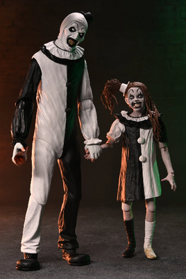 NECA TERRIFIER 2 - ULTIMATE ART THE CLOWN AND THE LITTLE PALE GIRL 7" SCALE ACTION FIGURE 2-PACK