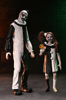 NECA TERRIFIER 2 - ULTIMATE ART THE CLOWN AND THE LITTLE PALE GIRL 7" SCALE ACTION FIGURE 2-PACK