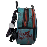Loungefly Terrifier Art the Clown Blood Splatter Glow-in-the-Dark Mini-Backpack - Entertainment Earth Exclusive