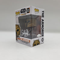 Funko Pop! Star Wars: The Mandalorian The Armorer #353 Signed by Emily Swallow JSA Certified