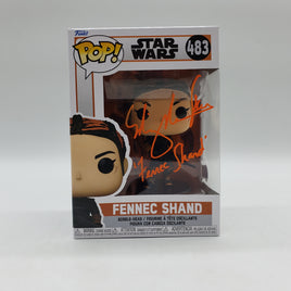 Funko Pop! Star Wars: The Mandalorian Fennec Shand #483 Signed by Ming-Na Wen JSA Certified