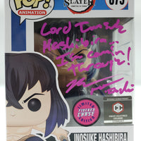 Funko Pop! Animation Demon Slayer Chalice Collectibles Exclusive Inosuke Hashibira (Chase) #875 Signed by Bryce Papenbrook JSA Certified