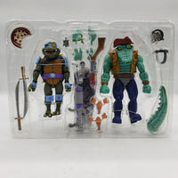 NECA Teenage Mutant Ninja Turtles Slash and Leatherhead Action Figure 2-Pack