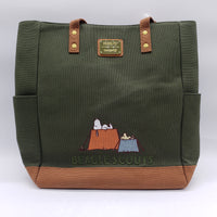 Loungefly Peanuts Snoopy Beagle Scouts Patch Tote Bag