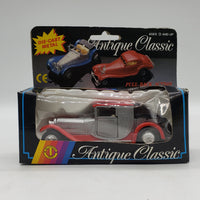 Tai Cheong Toys Pull-back Action Diecast Antique Classic Car (Grey/Red) Mini-Vehicle