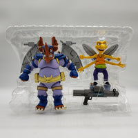 NECA Teenage Mutant Ninja Turtles Wingnut and Screwloose Action Figure 2-Pack