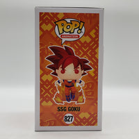 Funko Pop! Animation Dragon Ball Super 2020 SDCC Shared Convention Exclusive SSG Goku #827 Signed by Sean Schemmel JSA Certified