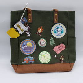 Loungefly Peanuts Snoopy Beagle Scouts Patch Tote Bag