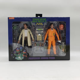 NECA Teenage Mutant Ninja Turtles II The Secret of The Ooze Professor Jordan Perry 2-Pack