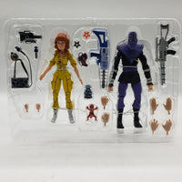 NECA Teenage Mutant Ninja Turtles April O'Neil vs. Foot Soldier (Bashed) Action Figure 2-Pack