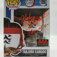 Funko Pop! Animation Demon Slayer AAA Anime Exclusive Tanjuro Kamado #1255 Signed by Kirk Thornton JSA Certified