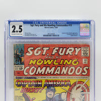 SGT. Fury and His Howling Commandos #13 CGC 2.5 Graded Marvel Comics 1964