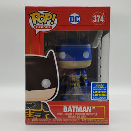 Funko Pop! Heroes DC Comics 2021 SDCC Shared Convention Exclusive Batman (Metallic Blue) (Imperial Palace) #374