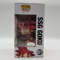 Funko Pop! Animation Dragon Ball Super 2020 SDCC Shared Convention Exclusive SSG Goku #827 Signed by Sean Schemmel JSA Certified