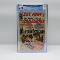 SGT. Fury and His Howling Commandos #3 CGC 3.0 Graded Marvel Comics 1963