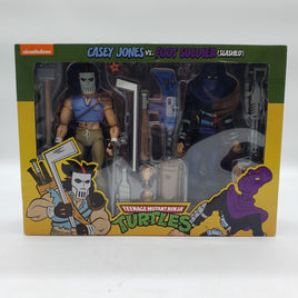 NECA Teenage Mutant Ninja Turtles Casey Jones vs. Foot Soldier (Slashed) 2-Pack