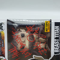 Funko Pop! Attack on Titan Hot Topic Beast Titan #504 Signed by Jason Liebrecht JSA