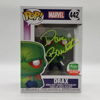 Funko Pop! Marvel Funko Shop Exclusive Drax #442 Signed by Dave Bautista Beckett Certified