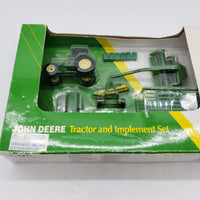 John Deere Tractor & Implement Mini-Vehicle Set 1:64 Scale