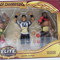 Mattel WWE Elite Collection Hall of Champions Bruno, Warrior, Cena Reigns 4-Pack