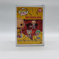 Funko Pop! Animation One Punch Man Bait Exclusive Saitama #719 Signed by Max Mittelman JSA Certified