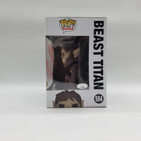 Funko Pop! Attack on Titan Hot Topic Beast Titan #504 Signed by Jason Liebrecht JSA
