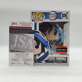 Funko Pop! Animation Demon Slayer AAA Anime Exclusive Giyu Tomioka #876 Signed by Johnny Yong Bosch JSA Certified