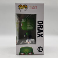 Funko Pop! Marvel Funko Shop Exclusive Drax #442 Signed by Dave Bautista Beckett Certified