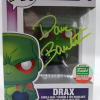 Funko Pop! Marvel Funko Shop Exclusive Drax #442 Signed by Dave Bautista Beckett Certified