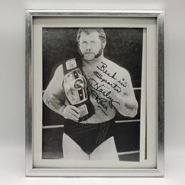 WLW Harley Race Printed Framed Photograph Signed (No COA)