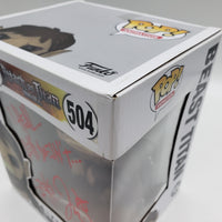 Funko Pop! Attack on Titan Hot Topic Beast Titan #504 Signed by Jason Liebrecht JSA