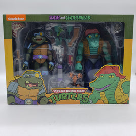 NECA Teenage Mutant Ninja Turtles Slash and Leatherhead Action Figure 2-Pack