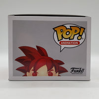 Funko Pop! Animation Dragon Ball Super 2020 SDCC Shared Convention Exclusive SSG Goku #827 Signed by Sean Schemmel JSA Certified