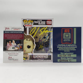 Funko Pop! Movies The Texas Chainsaw Massacre Leatherface #1150 Double Signed and Certified