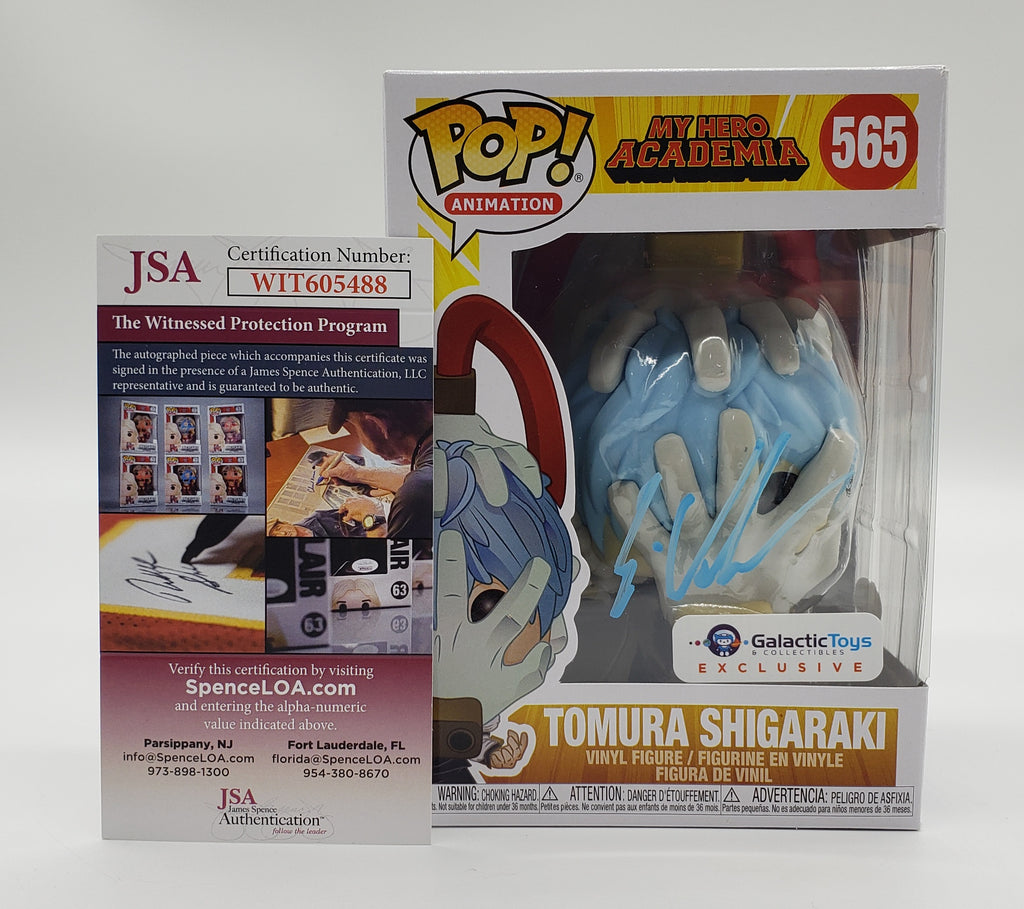 Funko Pop! Animation My Hero Academia Galactic Toys Exclusive Tomura  Shigaraki #565 Signed by Eric Vale JSA Certified