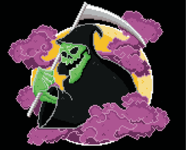 (8-Bit Fiend 5 x 5 Collectible Sticker) Blacklanternart Collab Exclusive