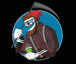 (Hipster Fiend 5 x 5 Collectible Sticker) Blacklanternart Collab Exclusive