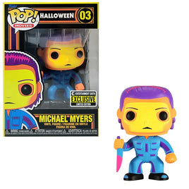 Funko Pop! Movies Halloween Entertainment Earth Exclusive Michael Myers (Black Light) #03