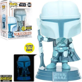 Funko Pop! Star Wars Entertainment Earth Exclusive Glow-in-The-Dark Mandalorian #345