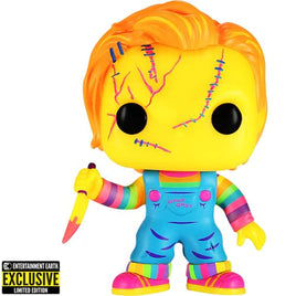 Funko Pop! Movies Bride of Chucky Entertainment Earth Exclusive Chucky (Black Light) #315
